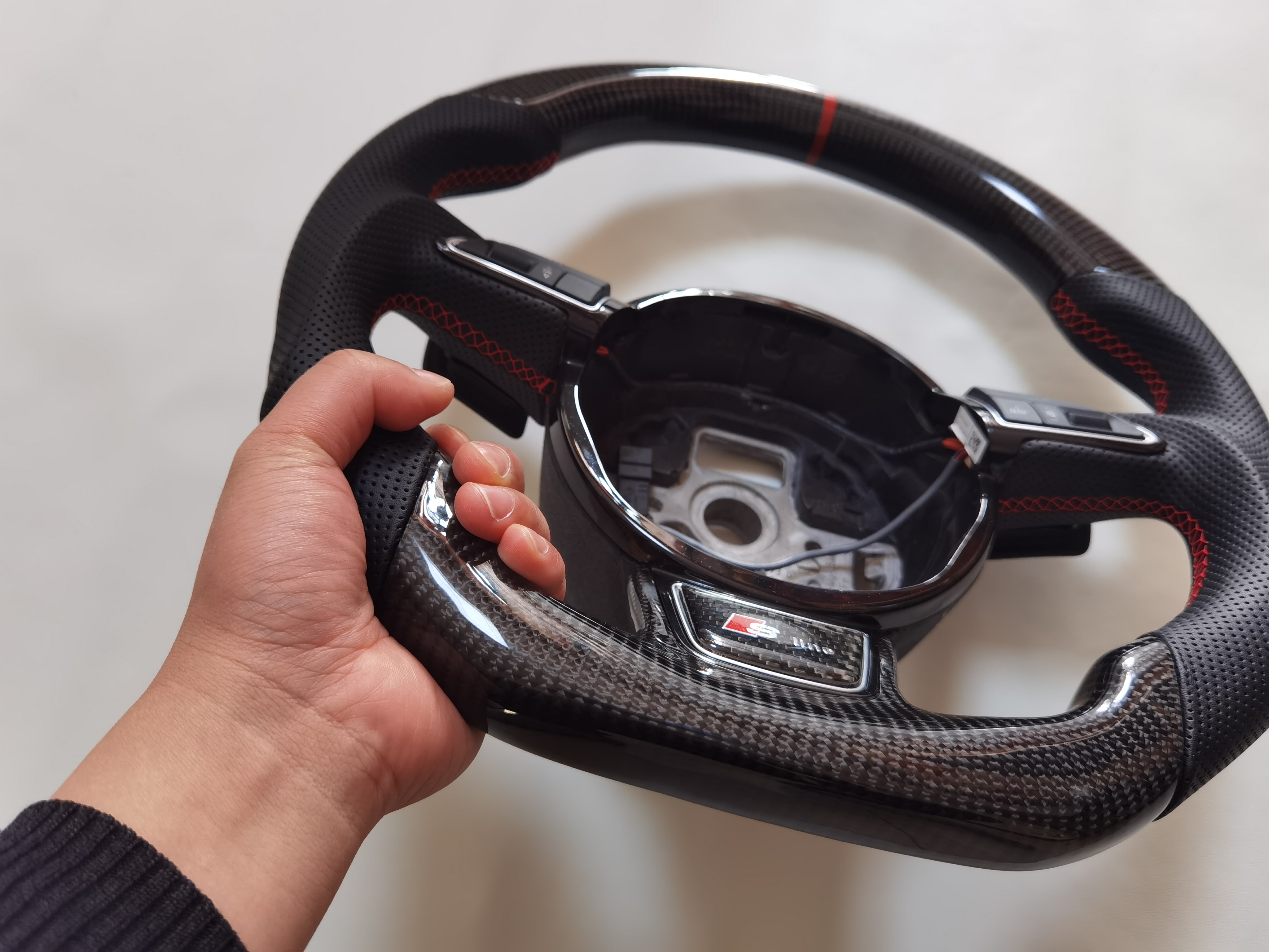 2015 Audi RS3 upgraded carbon fiber steering wheel