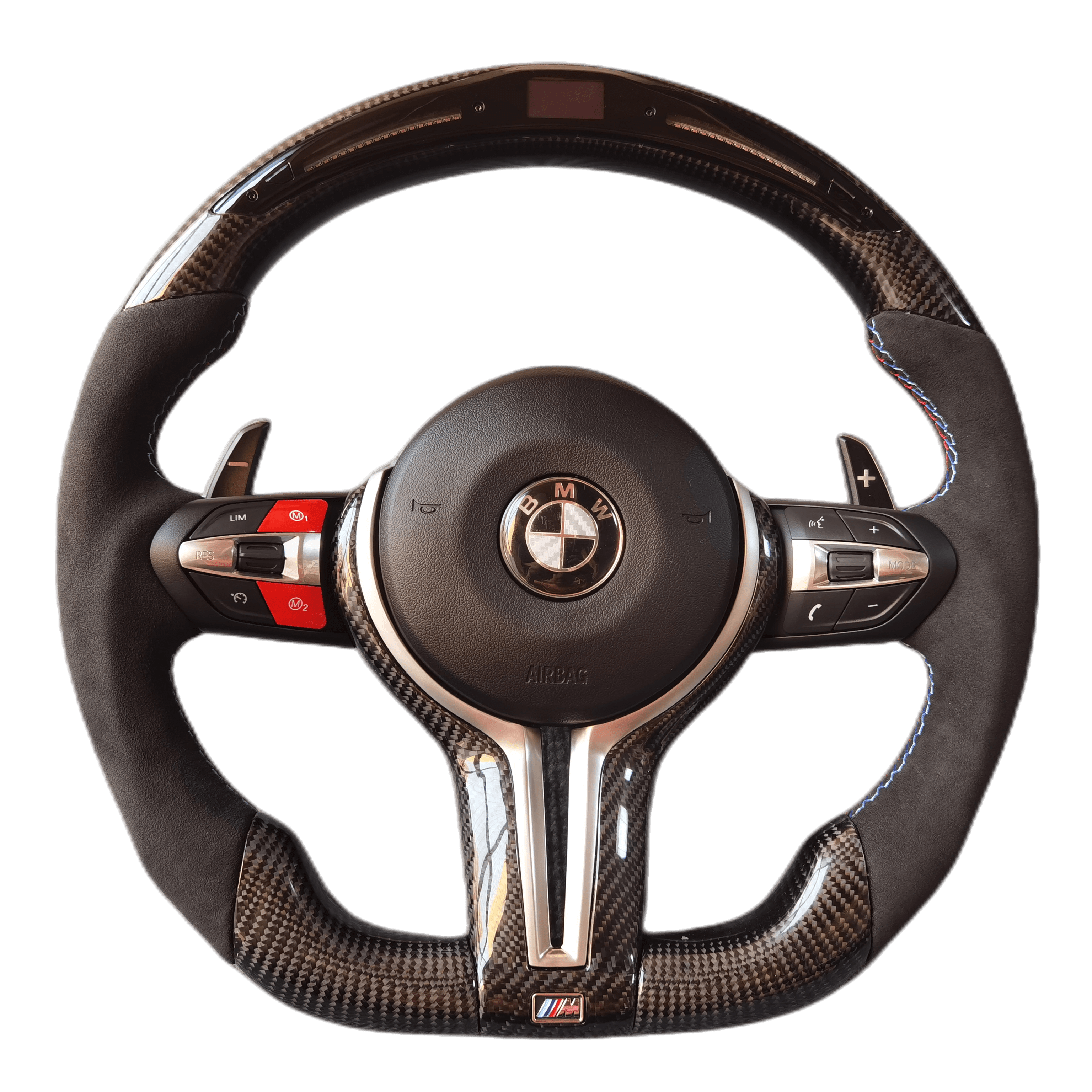BMW led carbon fiber steering wheel