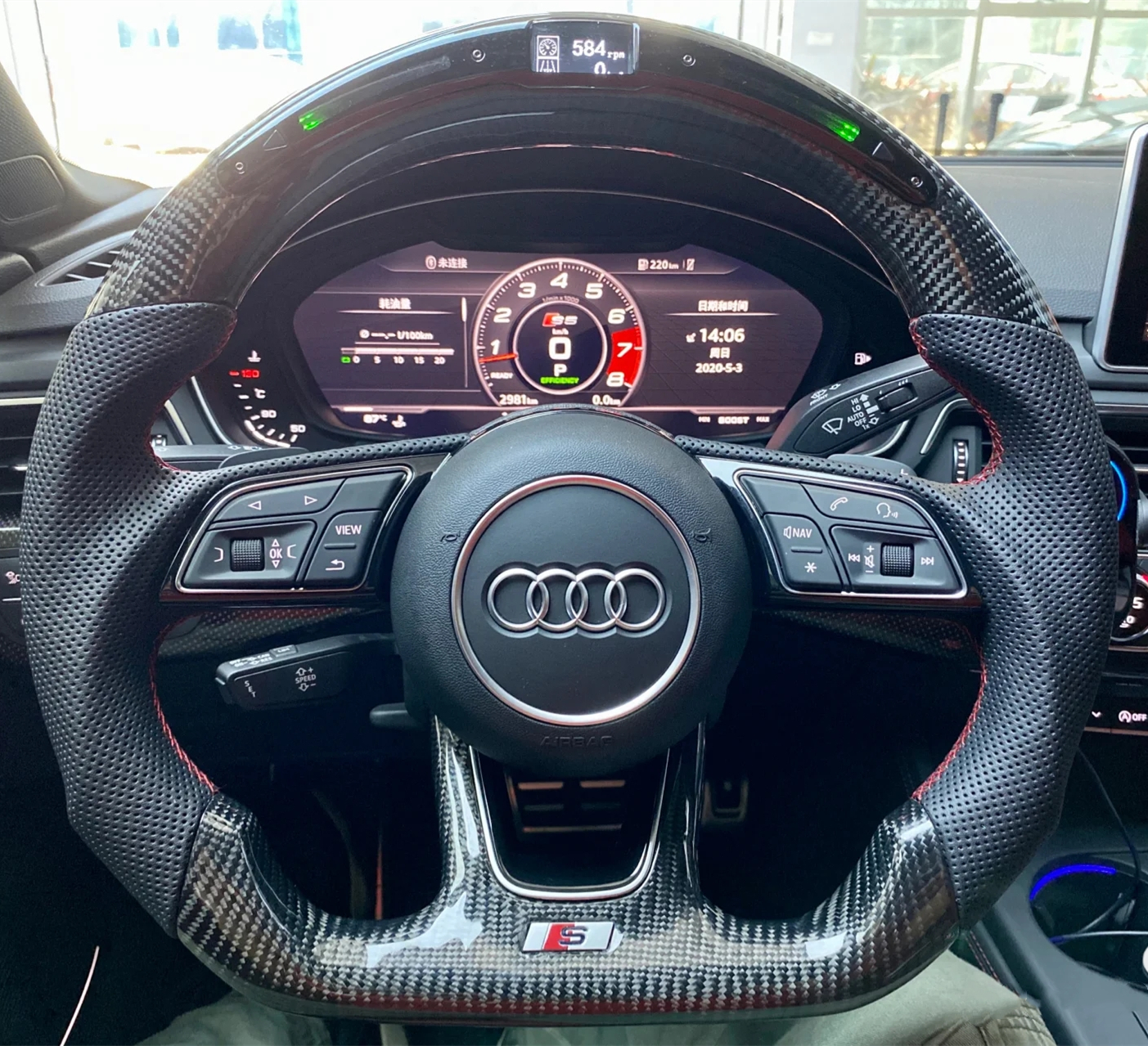 Audi RS (B9) carbon fiber steering wheel