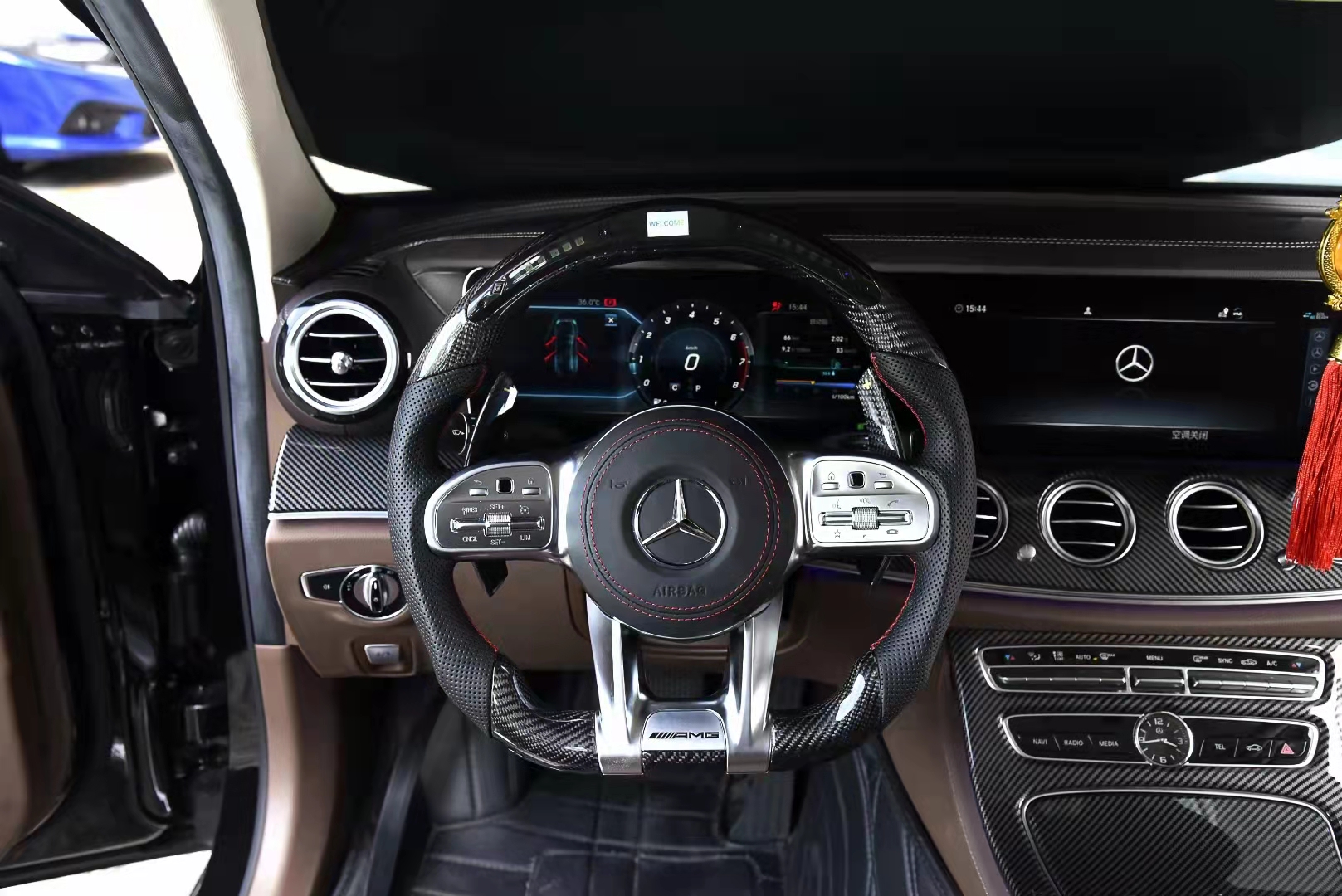 Mercedes AMG racing LED carbon fiber steering wheel