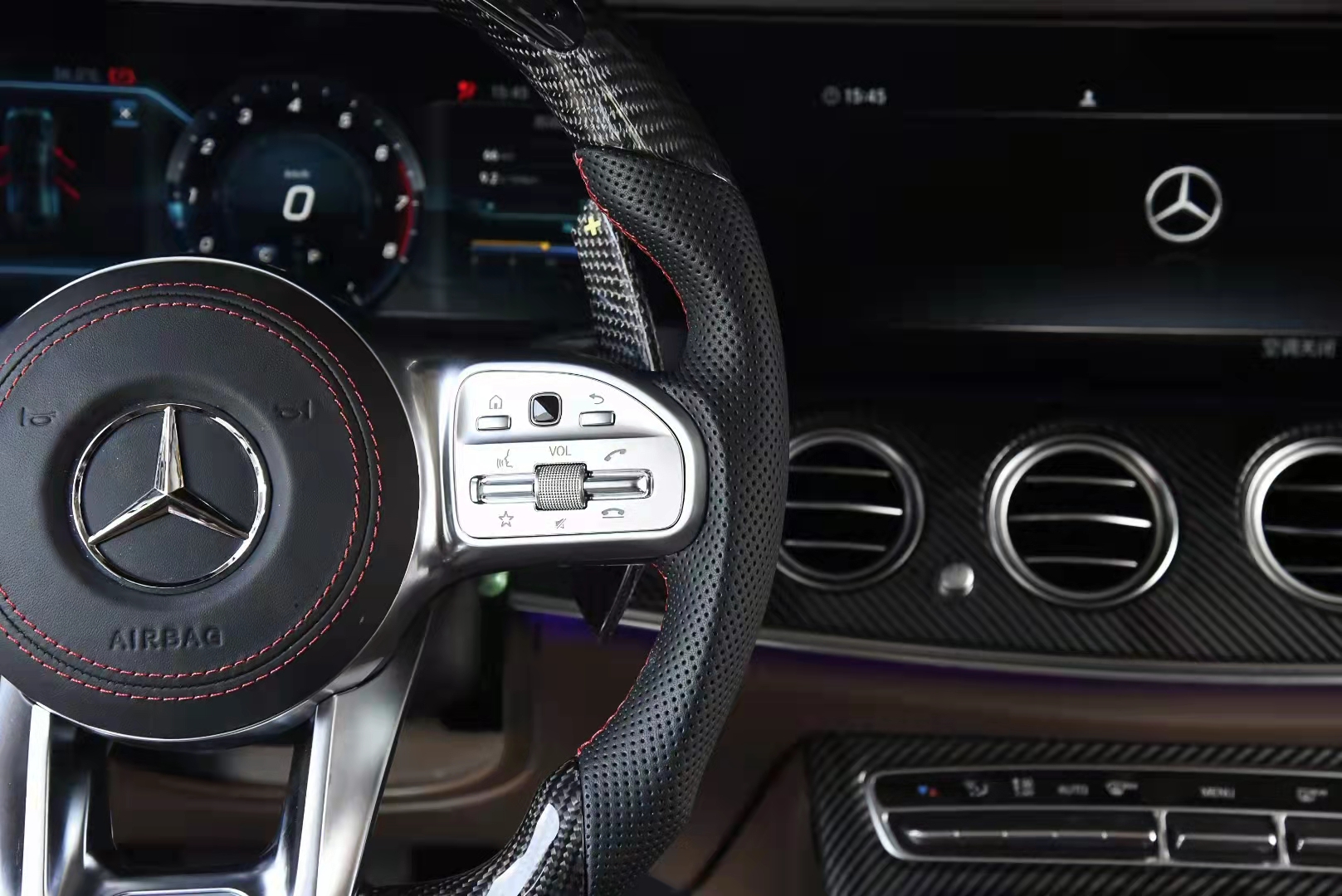 Mercedes AMG racing LED carbon fiber steering wheel