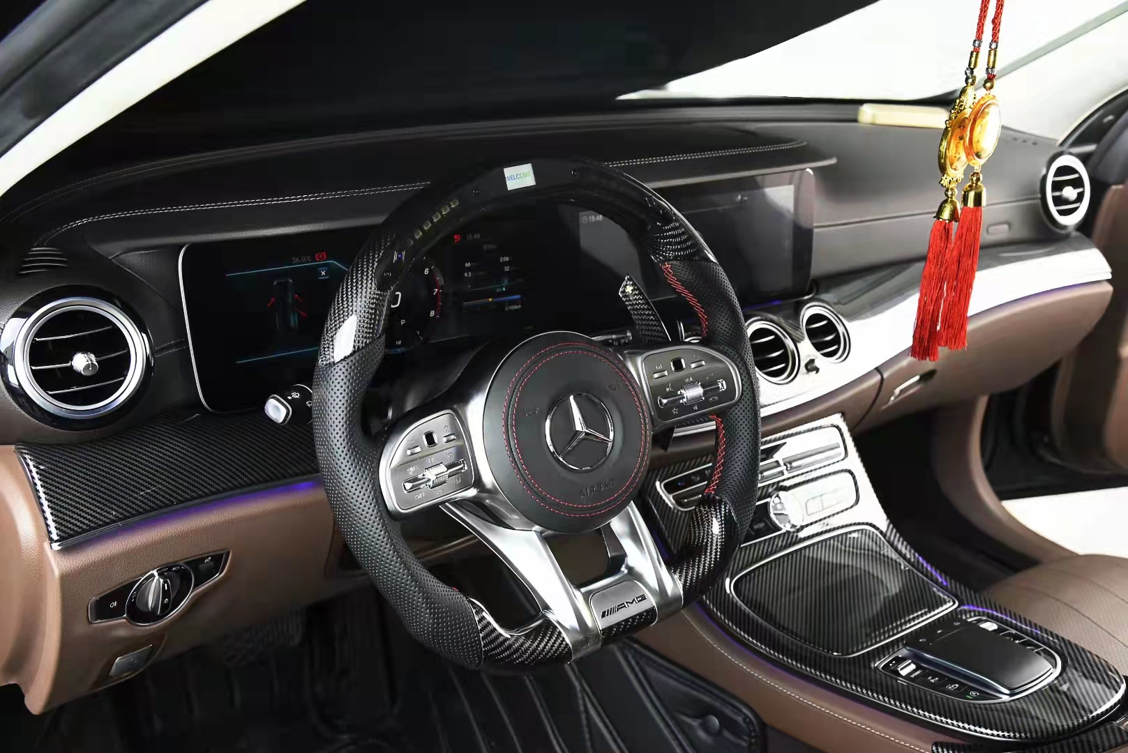 Mercedes AMG racing LED carbon fiber steering wheel