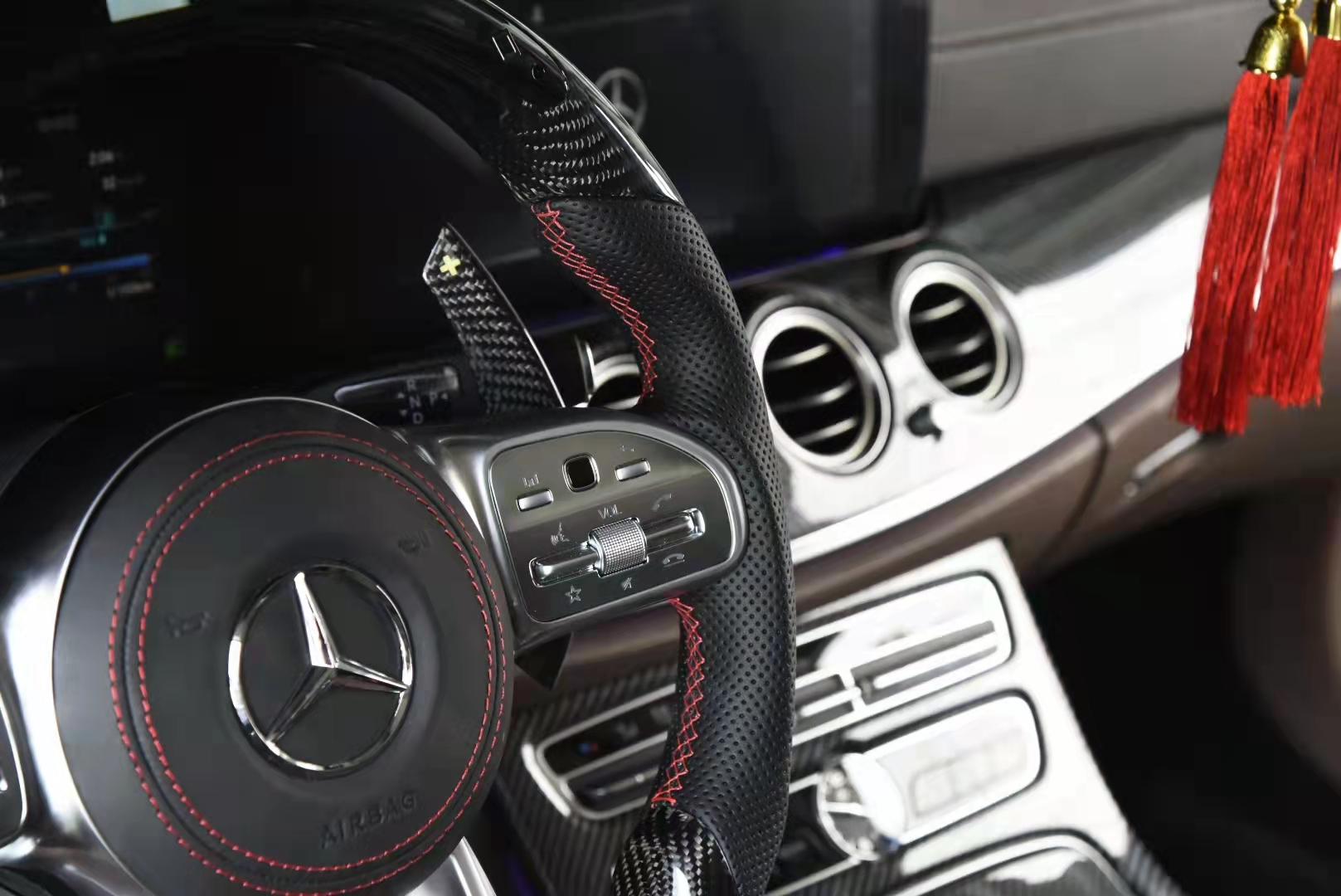 Mercedes AMG racing LED carbon fiber steering wheel