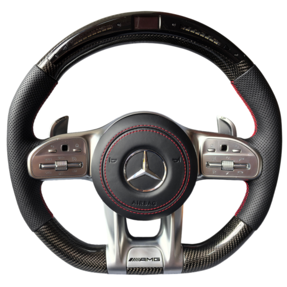 Mercedes 809 AMG Carbon Fiber Steering Wheel Full Set, Fit W205 W213 W222 X253 W167 AMG Upgrade