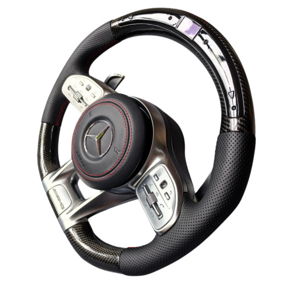 Mercedes 809 AMG Carbon Fiber Steering Wheel Full Set, Fit W205 W213 W222 X253 W167 AMG Upgrade
