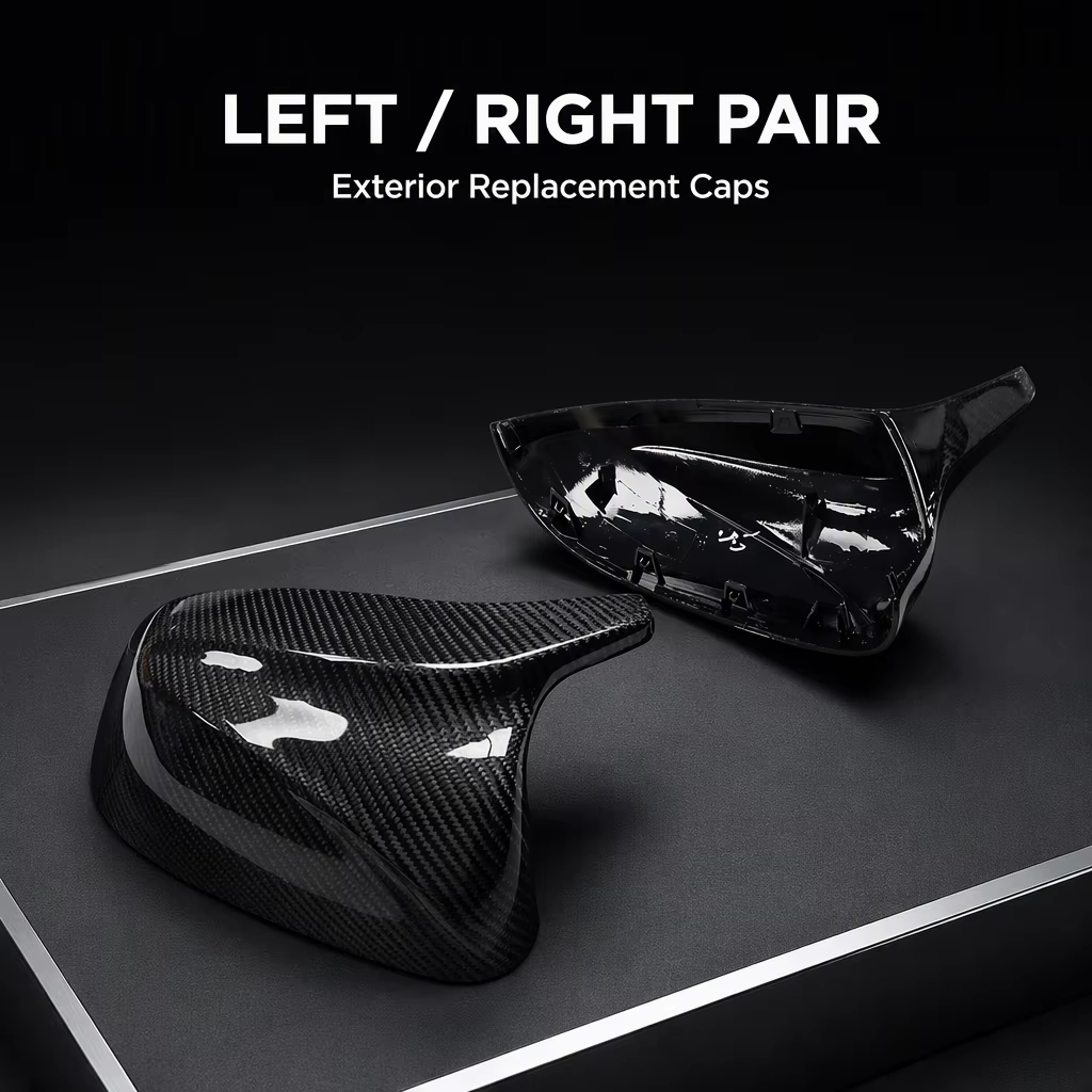 Left Right Carbon Mirror Caps For BMW X3 X4 X5 X6 X7