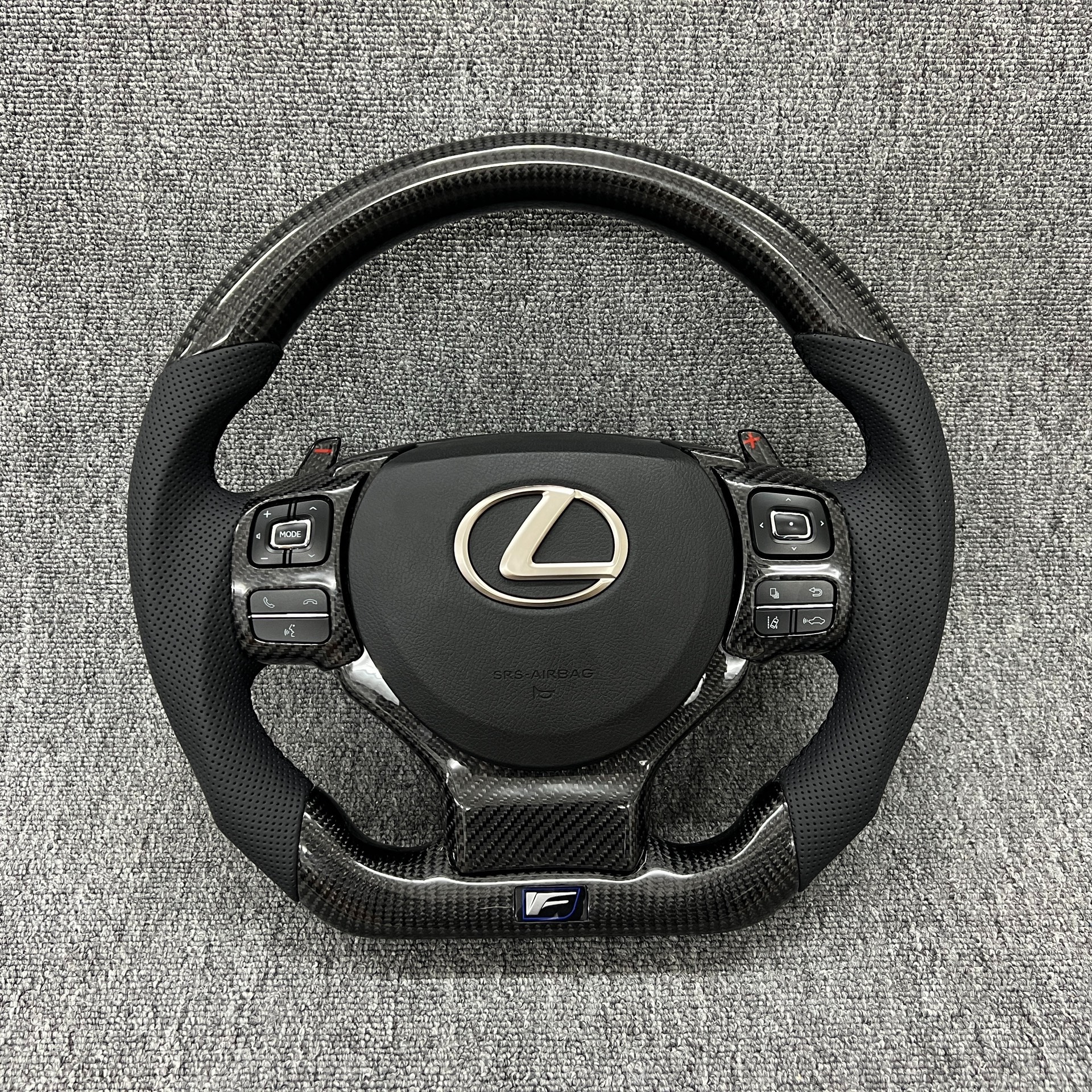 Lexus F sport carbon steering wheel interior retrofit