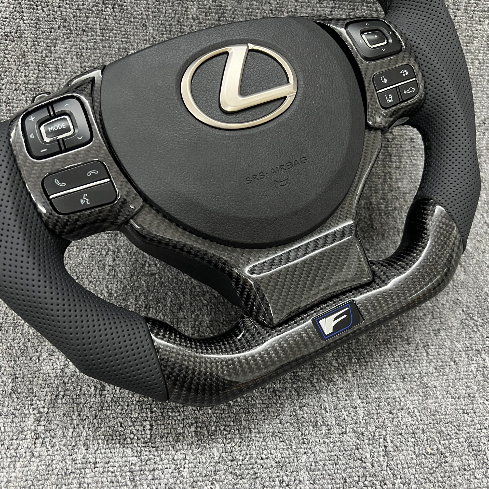RCF style carbon fiber steering wheel for Lexus IS RC CT NX with shift paddles