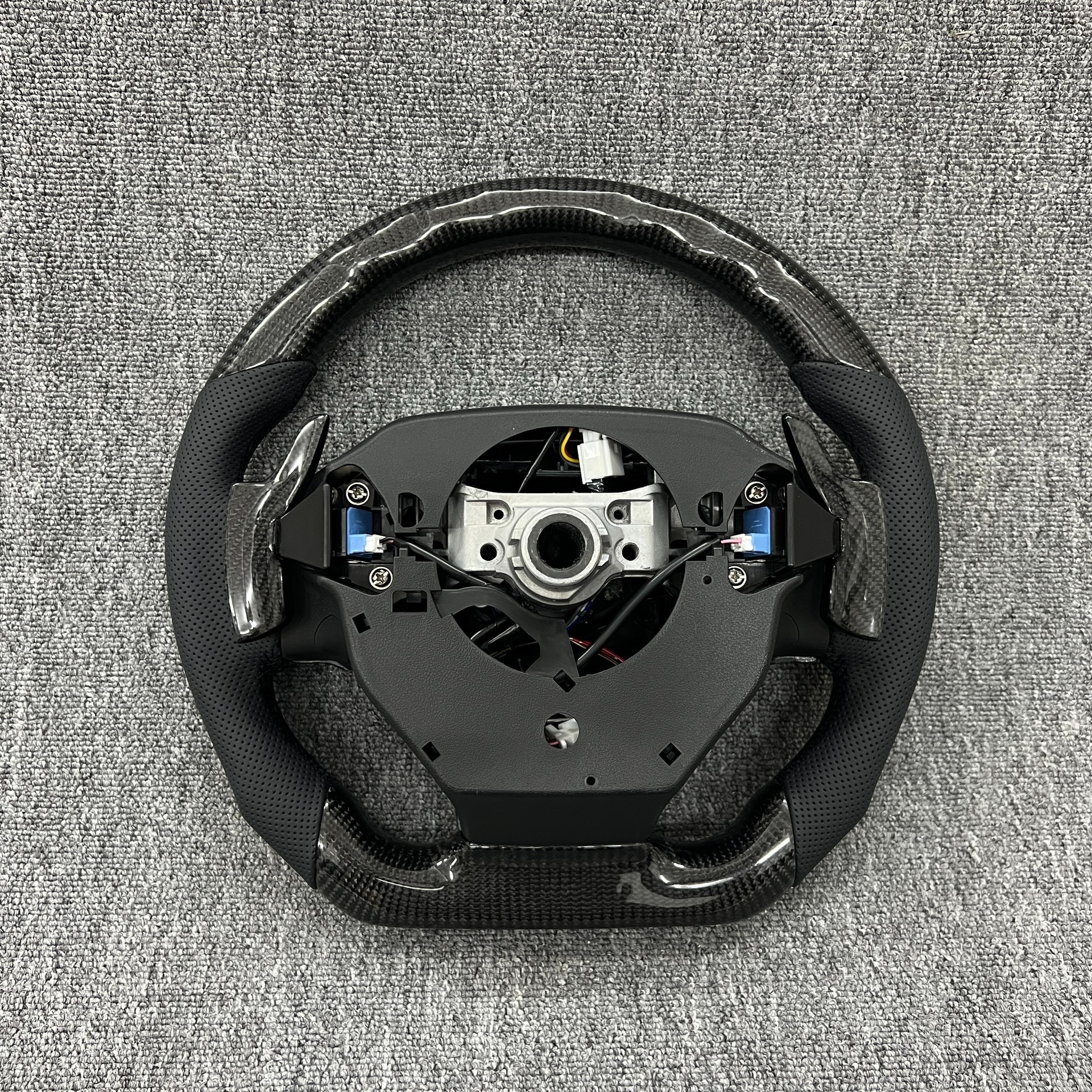 RCF style carbon fiber steering wheel for Lexus IS RC CT NX with shift paddles