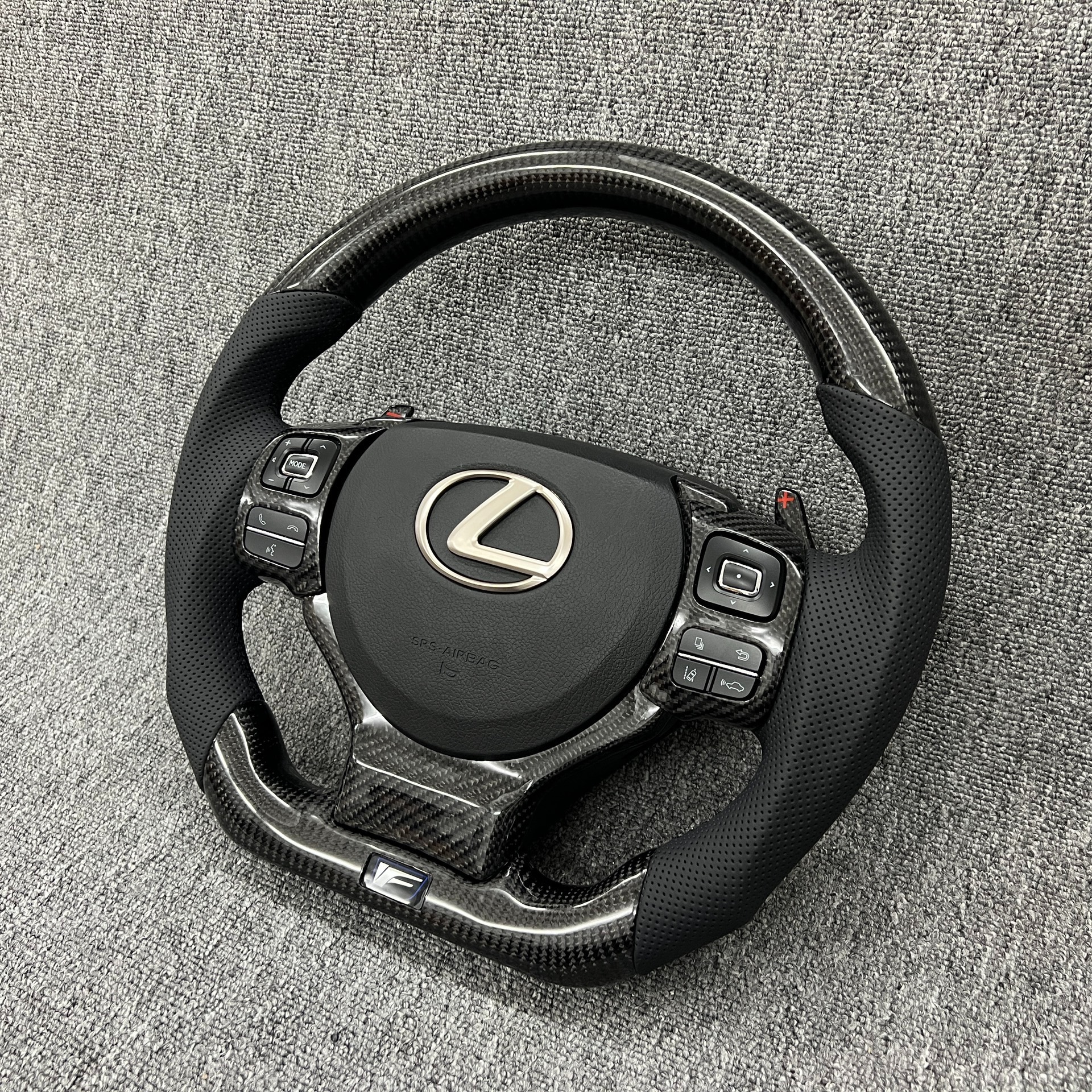 Lexus real carbon fiber sport steering wheel perforated leather