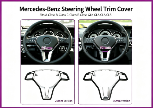 What should I do if the paint peels off the steering wheel trim of Mercedes-Benz W204?